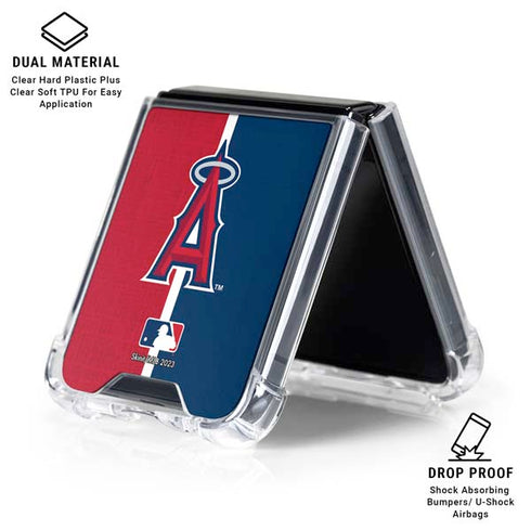 MLB Los Angeles Angels Split Galaxy Z Flip6 Clear Case